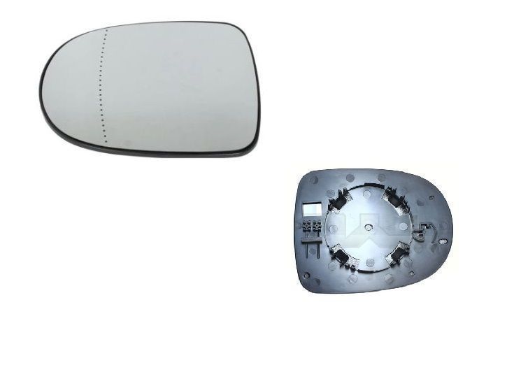 Geam oglinda Renault Twingo (N), 11.2011-11.2014, partea Stanga, culoare sticla crom, sticla asferica
