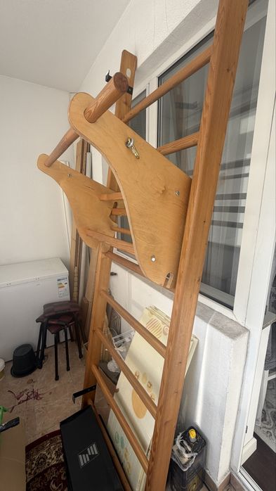 Турник с лестницей домашний