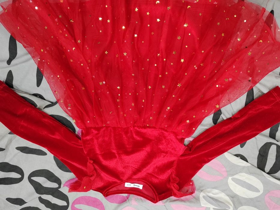 Коледни дрешки за момиче рокля, компкект с мини маус