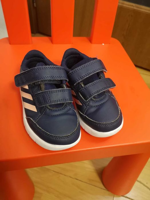Adidași bleumarin, fetițe, 23,int 14,5 cm