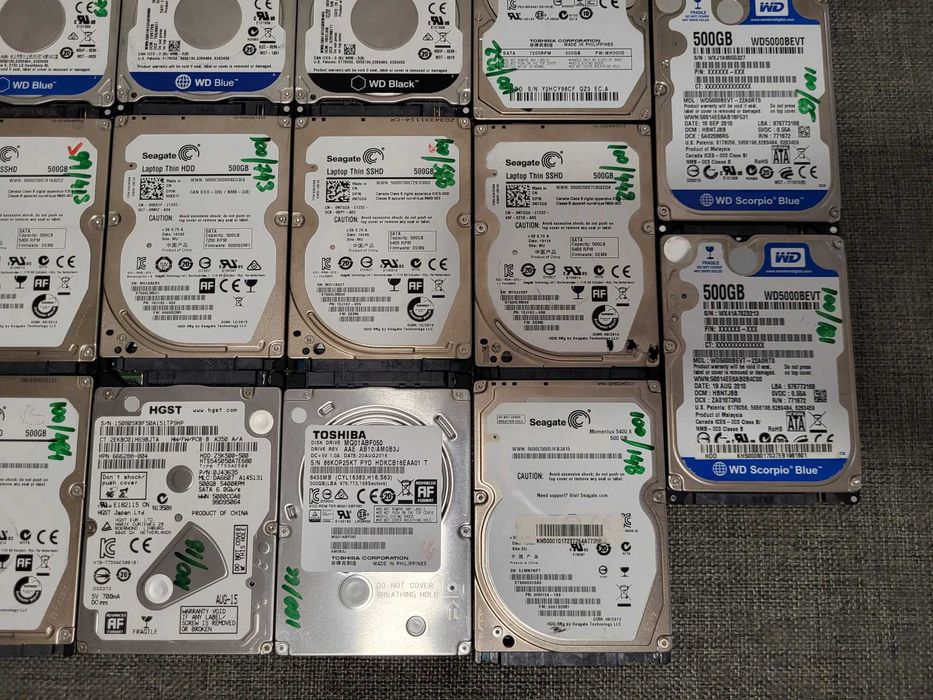 Hard disk notebook 500Gb Seagate, Western, Toshiba 5400/7200 RPM