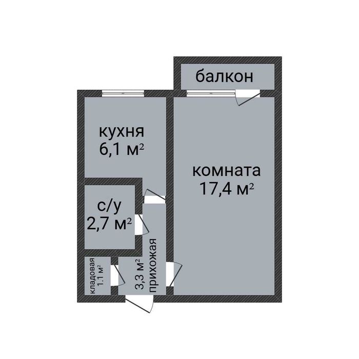 1-комн.кв. в КЖБИ