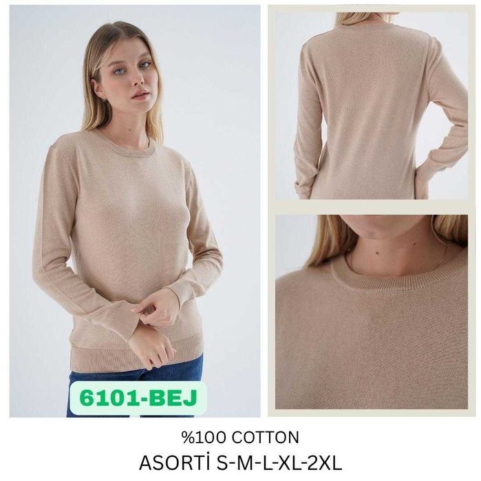 Качествени памучни дамски пуловери ''Тrist Star'' на едро и дребно