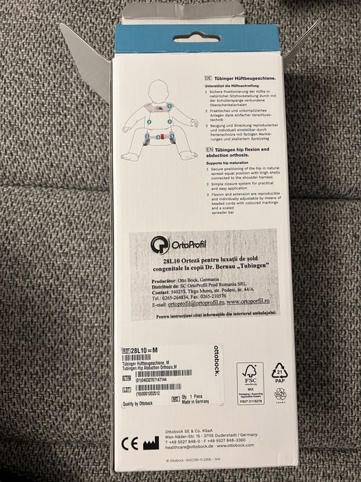 Orteza pentru luxatii/displazii de sold la copii/bebelusi