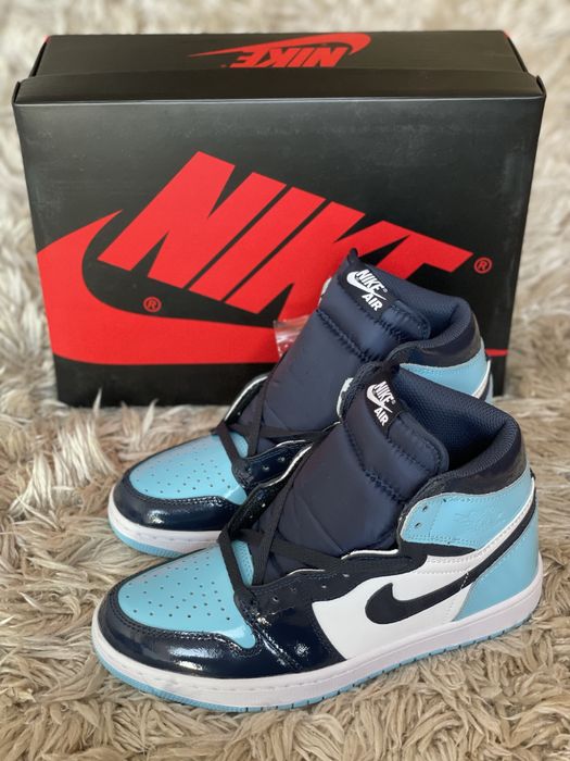 Jordan 1 Retro High UNC Patent Air Plus Blue Nike Mid 4 Max