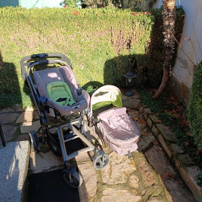 Детска количка с комбиниран кош и кош за кола