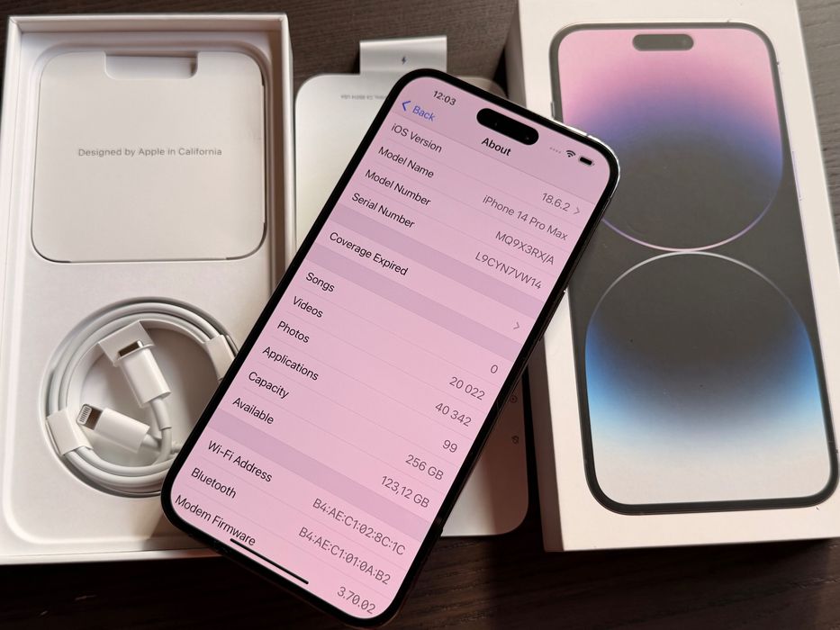 iPhone 14 Pro Max 256 GB Deep Purple отлично състояние