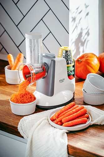 Feliator electric legume Adler, AD4815, 150 W, 5 accesorii, alb