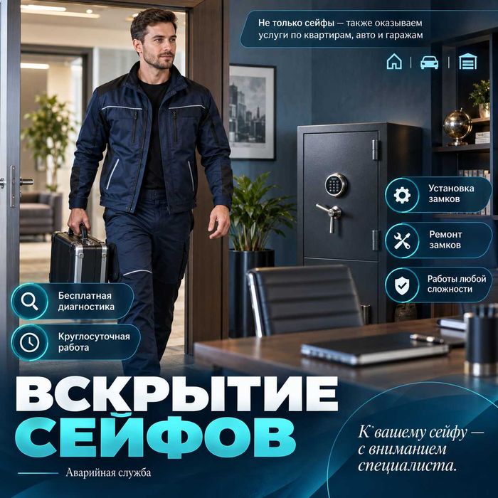 Вскрытие огнестойкого сейфа и перекодировка/замена сейфового механизма