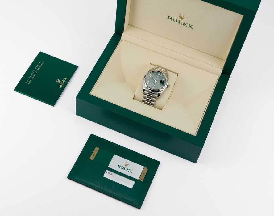 Rolex Day-date “President” Olive Green dial 228239 White gold