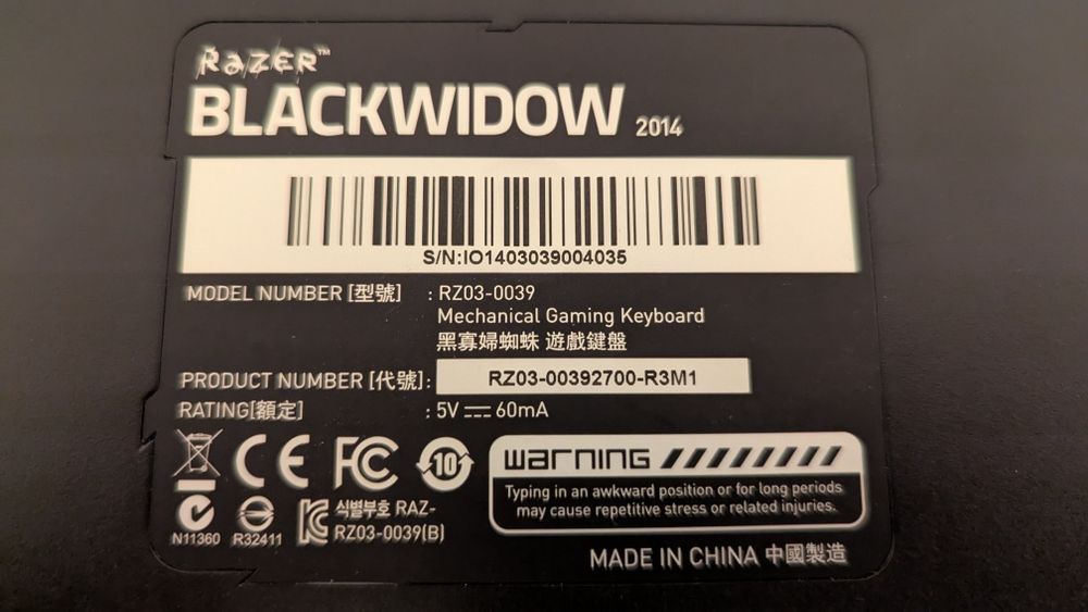 Tastatura mecanica Razer Blackwidow 2014
