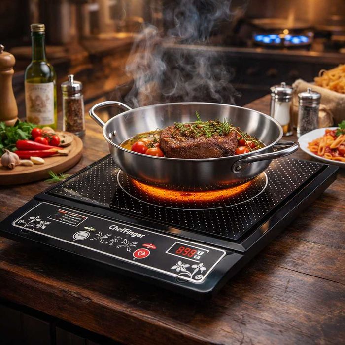 Индукционен котлон Cheffinger - 2000W, с дигитален дисплей, таймер