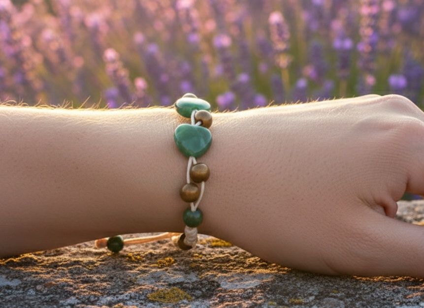 Brățară handmade "Inima Pădurii" – O Poveste  Împletită