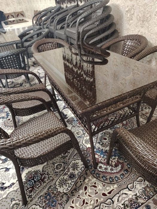 Zamonaviy ratan stol stullarimiz tayyor