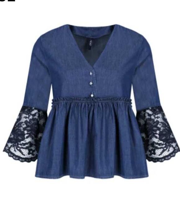 Бохо Liu Jo, блуза-риза с дантела IT44