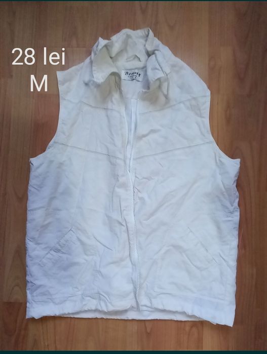 Vestă unisex alba