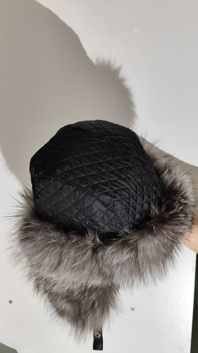 Шапка ушанка мех лисий