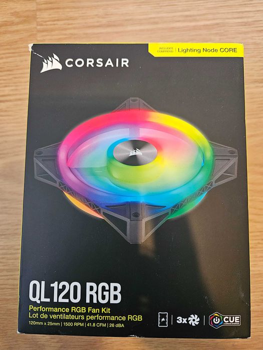 Kit 3 Ventilatoare Corsair iCUE QL120 RGB Black, 120mm, 3 bucati