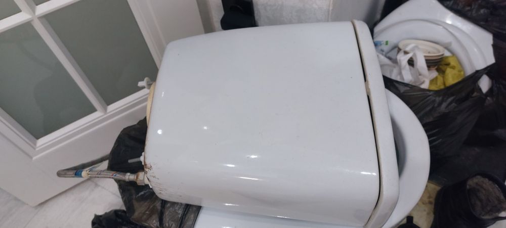 Унитаз для стройки, рабочий баком