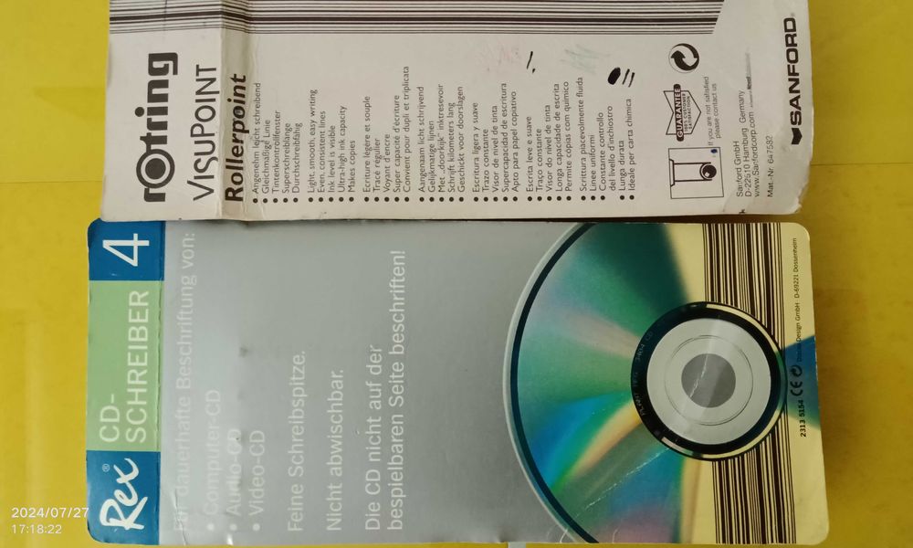 Carioci / rolere / marckere pt scris pe cd și plastic