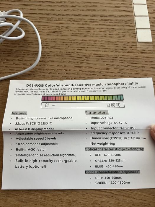 Lampa colorful sound-sensitive/music atmosphere