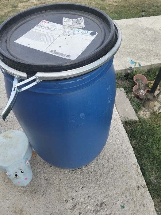Bidon 220 litri cu capac și inel