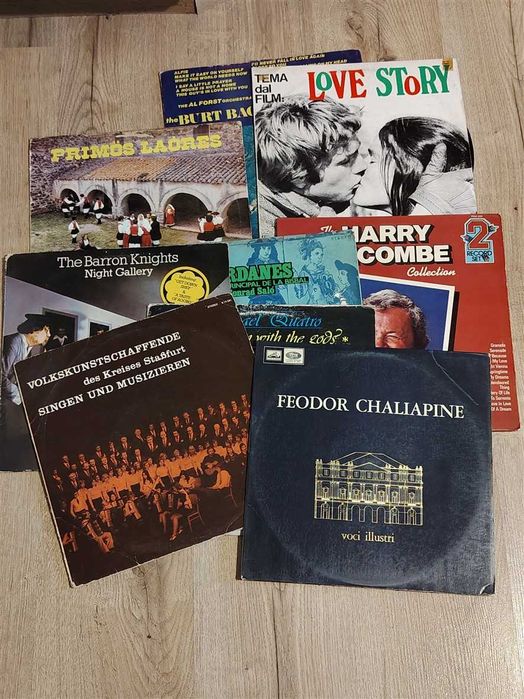 9 disck-uri vinil pentru pick-up cu muzica de opera si opereta