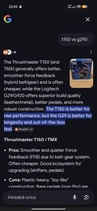 Thrustmaster T150 1080 grade funcțional în stare buna