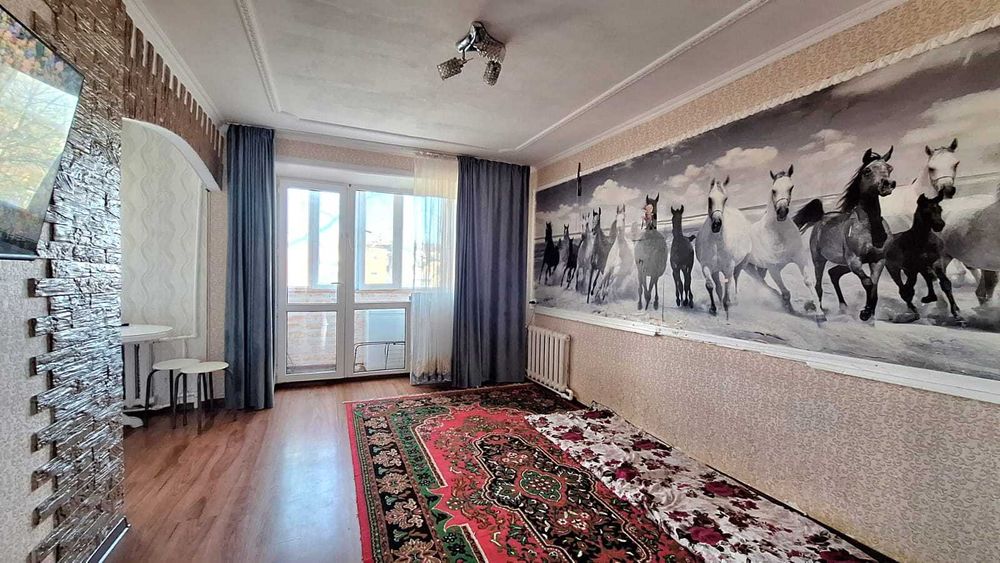 2 ух комнатная квартира с ремонтом в 14 мкр Майкудука))