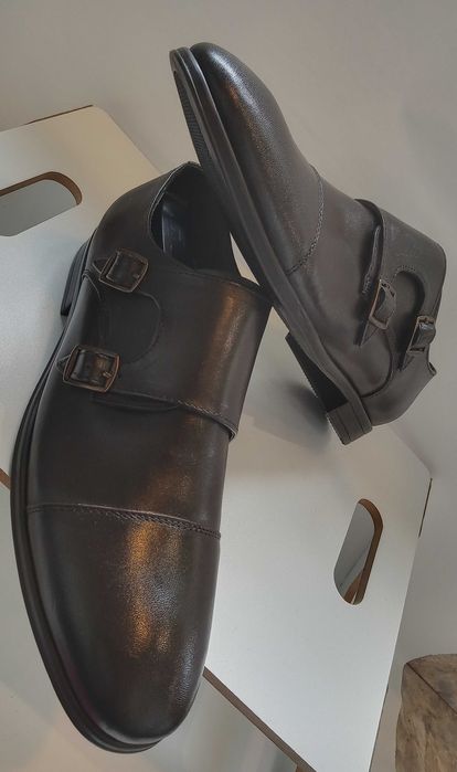 Pantofi monk 45 premium Migato NOI piele naturala moale