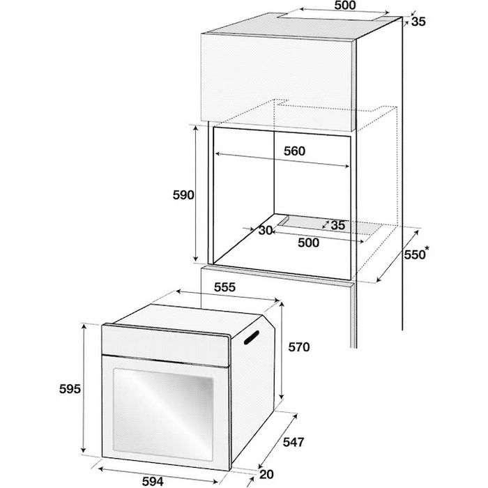Ретро Фурна за вграждане Beko RBIM19200CD 72 Литра, Cream Неразопакова