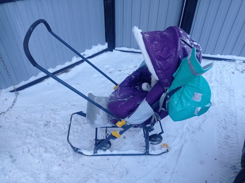 Санки коляска, велосипед, снегоход