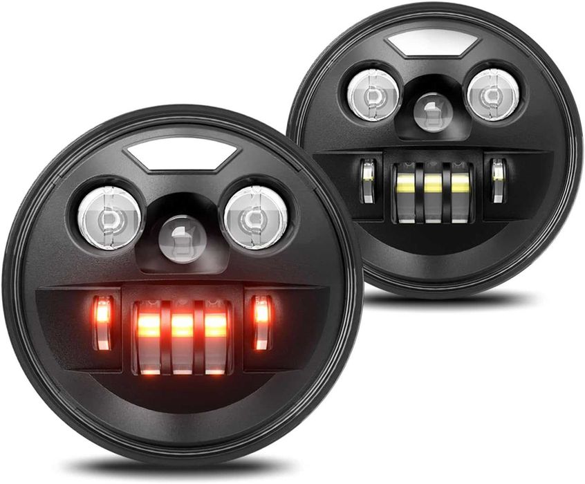 Тунинг лед комбинирани фарове 4 в 1 кръгъл LED фар с функция Angel Eye 2бр