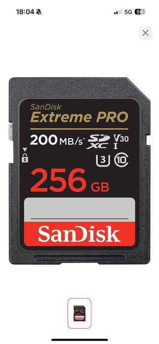 Sandisk extreme pro 256gb