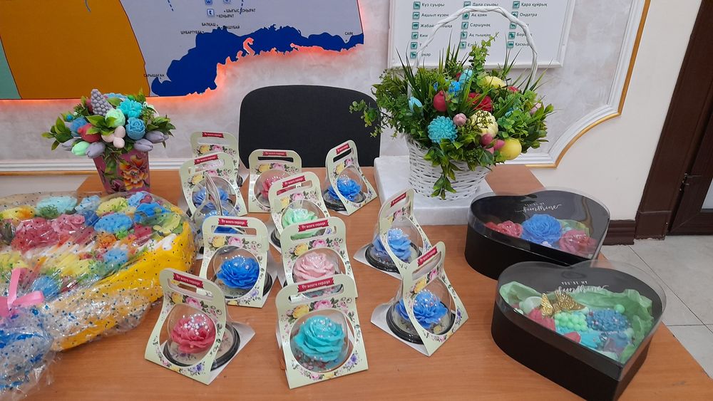 Тойбостар в форме "роза или пион"! Мыло!