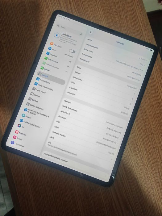 iPad Pro 4 12.9" (2020) 4th Gen Cellular 128 GB + Husa , IMPECABILA !