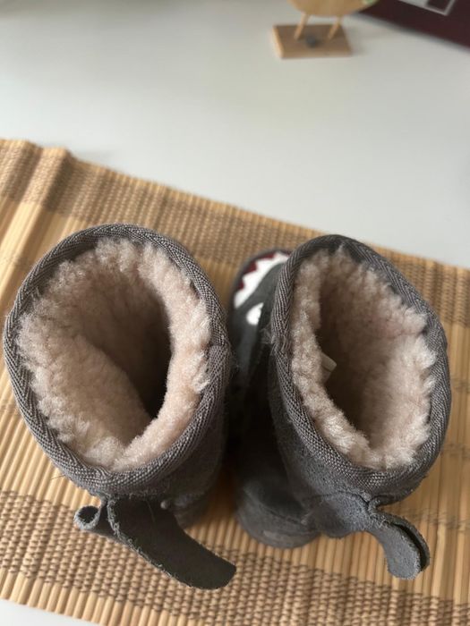 Cizme copii 27 Emu Australia, piele/lana naturala