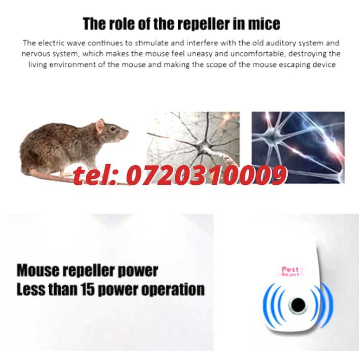 Pest Repeller Anti Insecte Rozatoare Cu Alimentare 220v