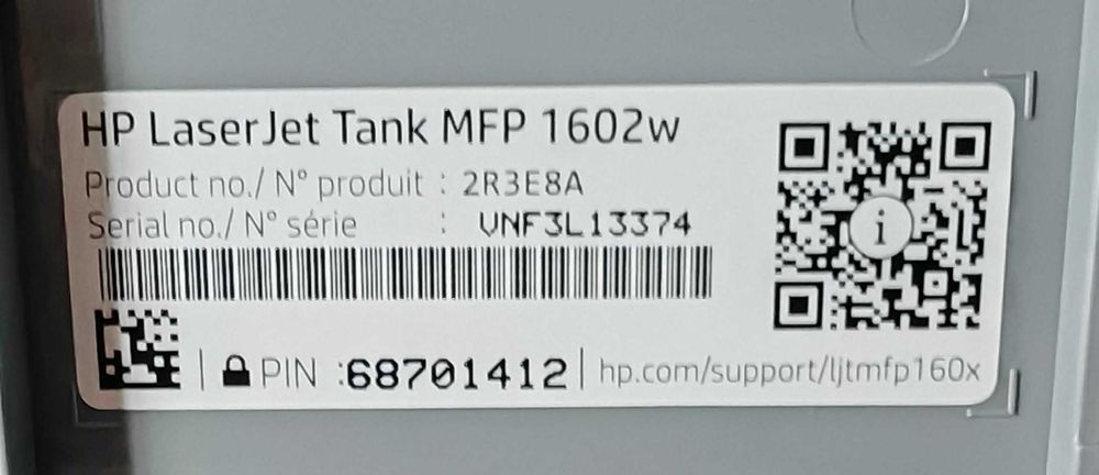 Евтин печат * HP LaserJet Tank MFP 1602w Wi‑Fi, , 22 с/м, 100% тонер