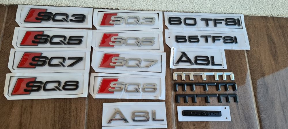 Емблема Audi S3 S5 S7 S8 SQ3 SQ5 SQ7 SQ8 Емблеми V8T V10 W12 Ауди A8L