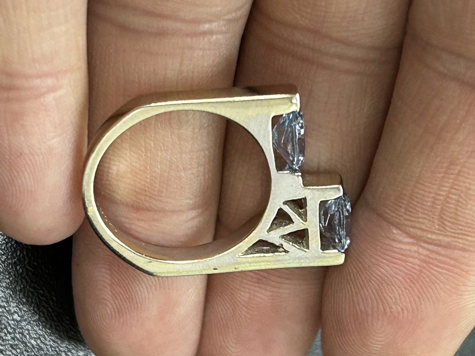 Кольцо белое золото 585