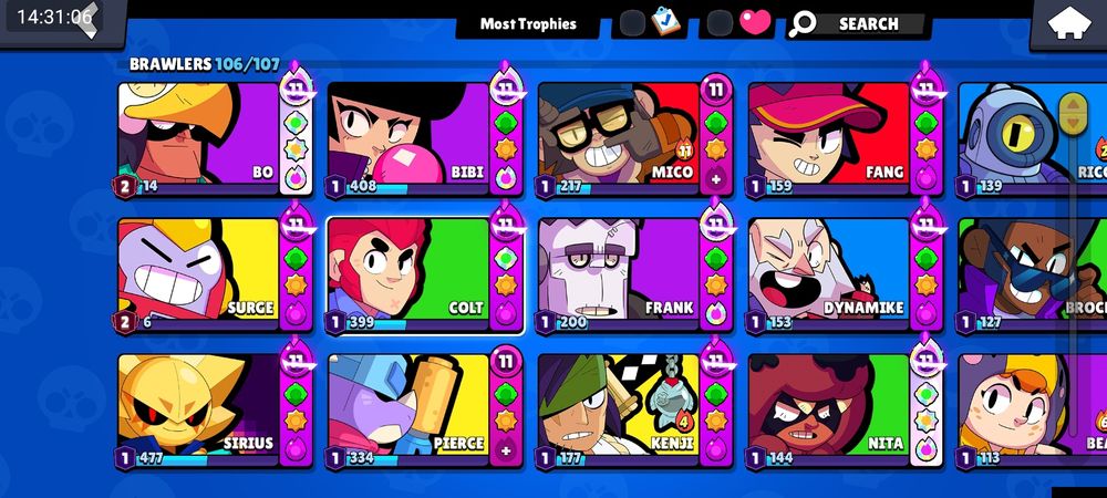 Brawl stars аккаунт 70к кубков