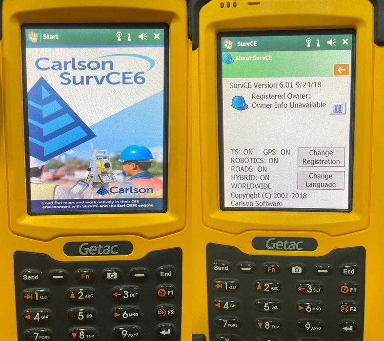 Controler NOU GETAC PS236 SurvCE 6, Fieldgenius 12 Surveypro 6