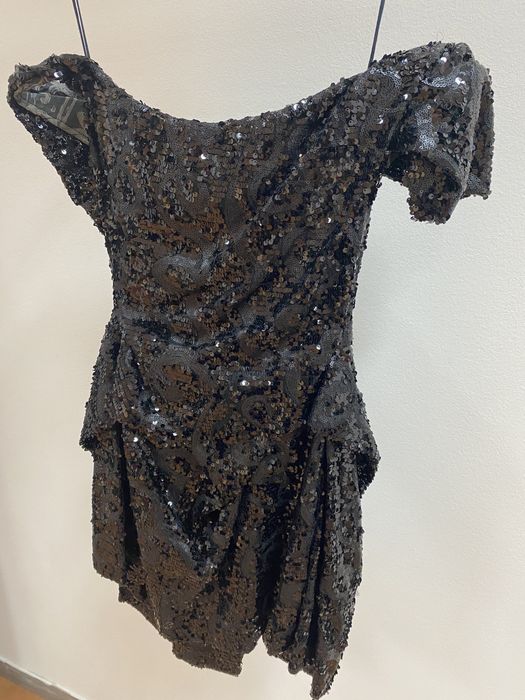 Официална, бална, черна рокля с корсет, пайети  - Vivienne Westwood