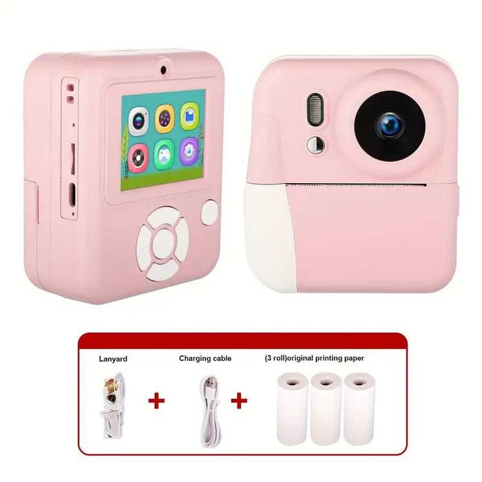 Детска камера с функция за печат Детски фотоапарат с дисплей 4 цвята