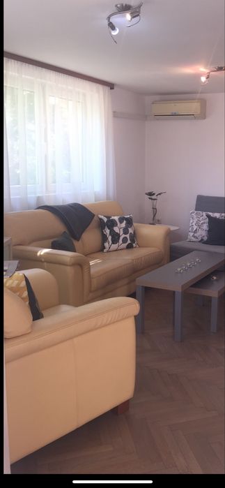 Маса за хранене с керамичен плот и 6 стилни стола/ нови/