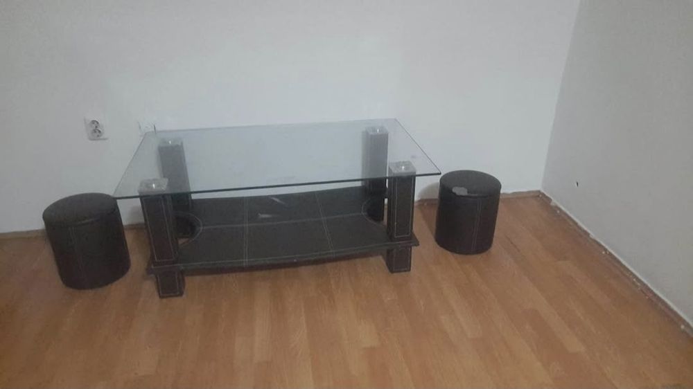 Masa de sticla + 2 taburet