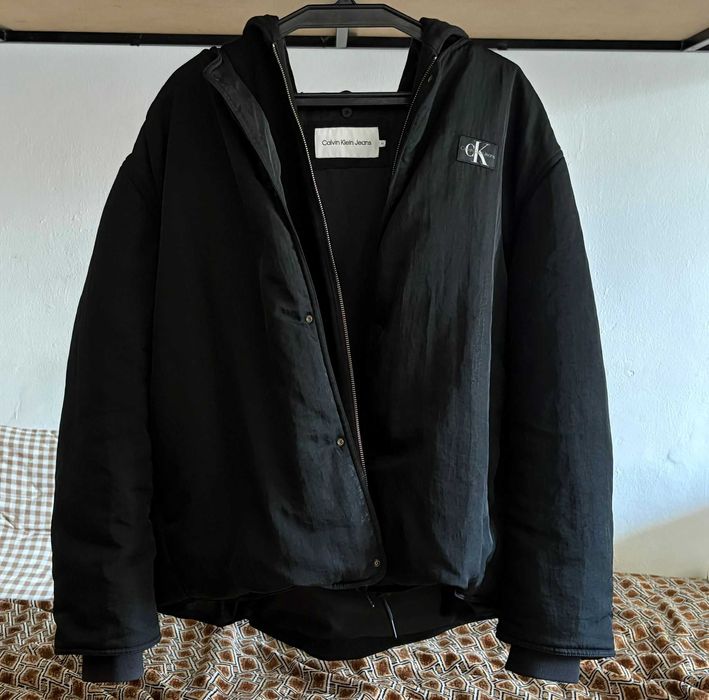 Calvin Klein Jeans Skater Hooded Jacket - Negru M