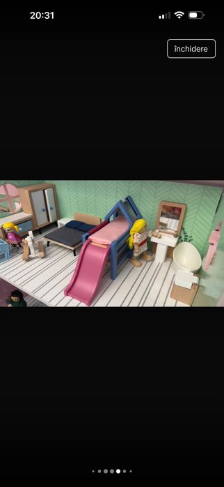 Căsuță din lemn pentru păpuși completă