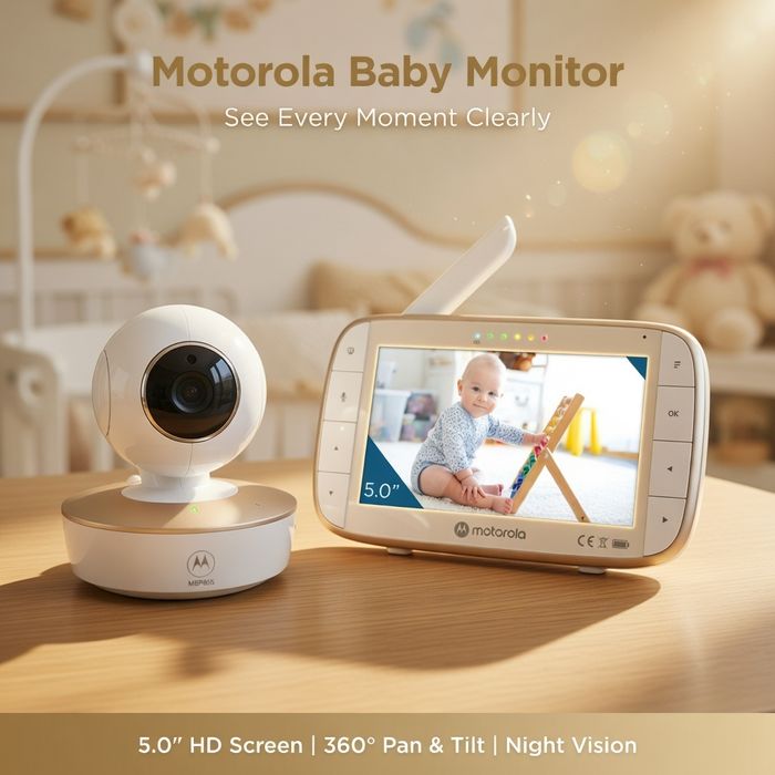 Видеоняня радионяня Motorola VM50G-2 экран 5 дюйм с двумя камерами